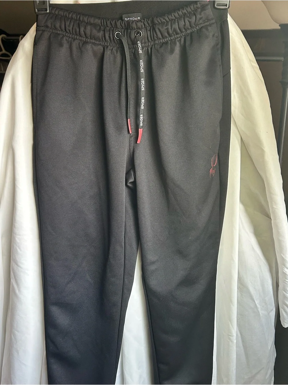 Spyder Black Jogger Sweatpants with Red Accent